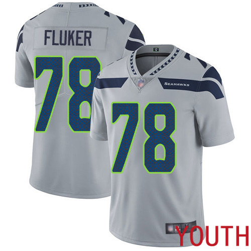 Seattle Seahawks Limited Grey Youth D.J. Fluker Alternate Jersey NFL Football #78 Vapor Untouchable->women nfl jersey->Women Jersey